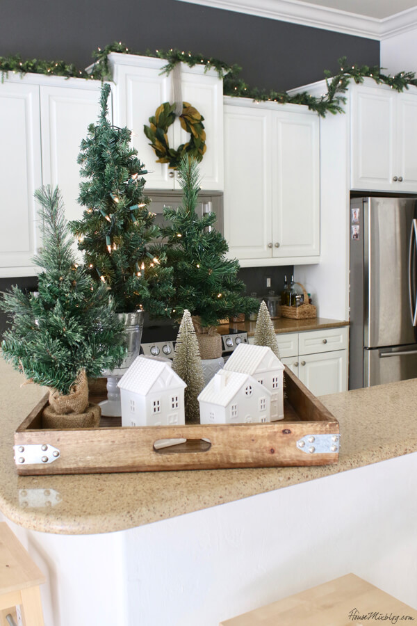 Modern Greenery Christmas Theme Tray