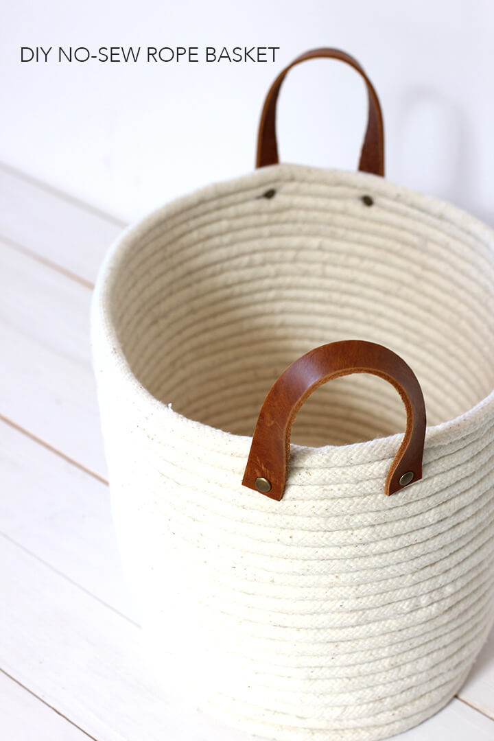 No-Sew Rope Coil Basket Design