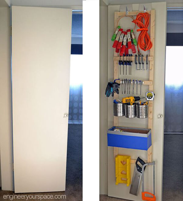 Saving Space with Over-the-Door Tool Storage