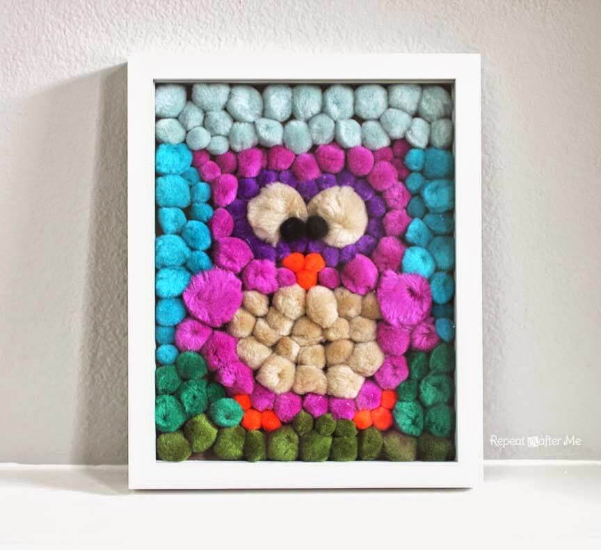 Adorable Pom Pom Owl Art