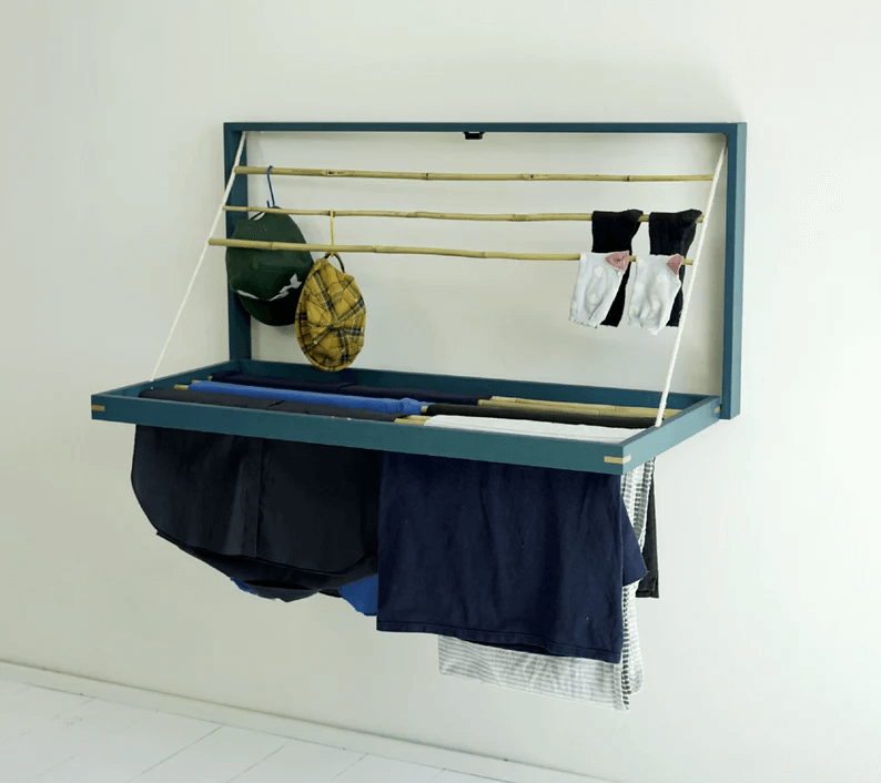 DIY Wall-Mounted Clothes Drying Rack