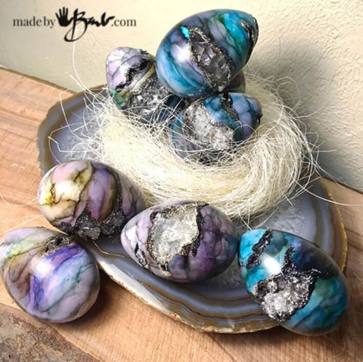 Chic Faux Geode Easter Eggs