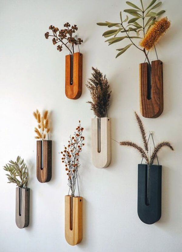 Stunning Wooden Wall Hanging Vase