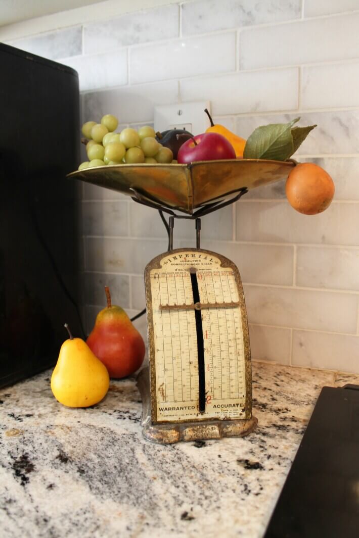 Vintage Kitchen Scale Fruit Display