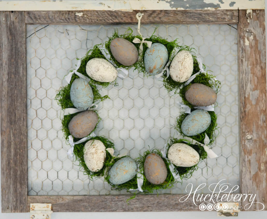 Handmade Farmhouse Styled Egg Wreath