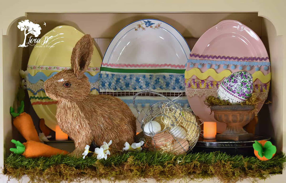 Upcycled Easter Egg Platter Designs