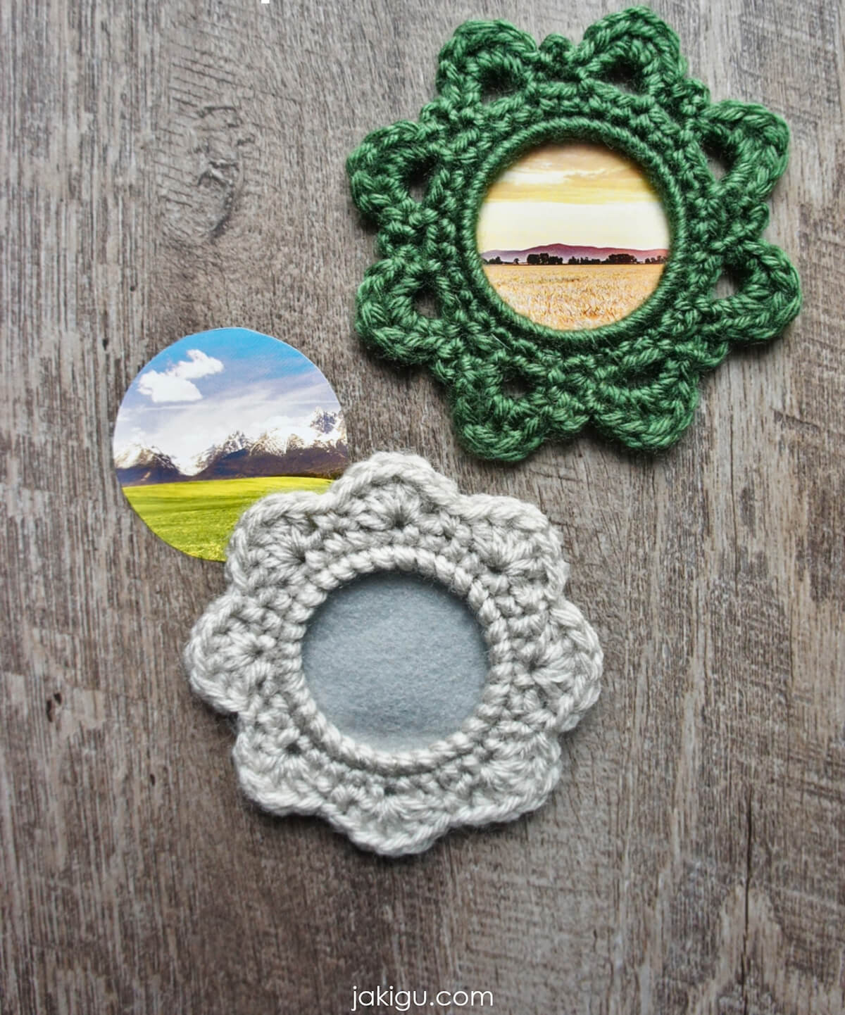 Mounting Photographs in Crochet Picture Frames