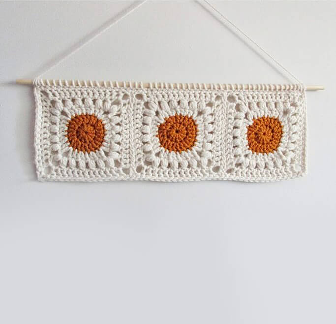 Easy 2-Skein Crochet Hanging Art Project