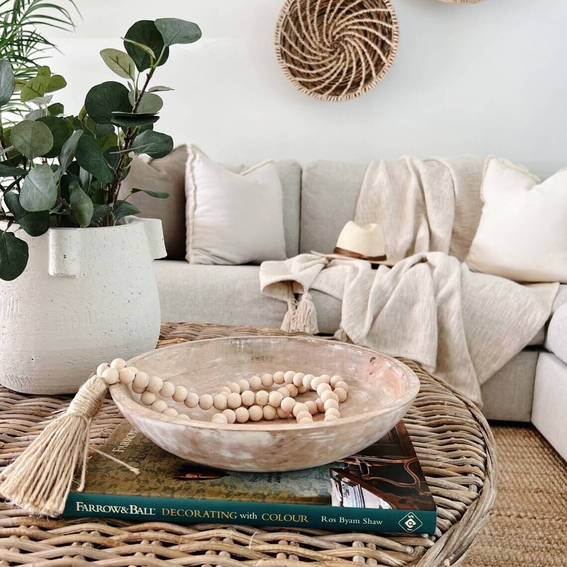 Decorative Wooden Bowl Table Display