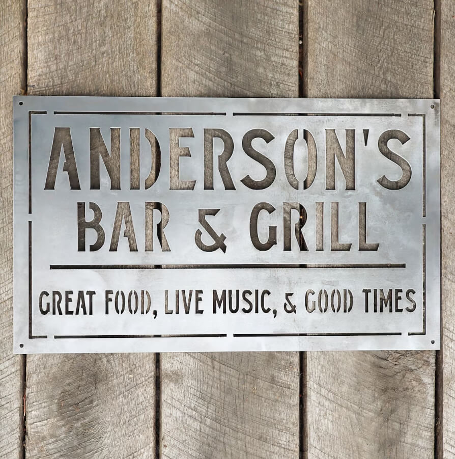 Personalizable Steel Sign Wall Art